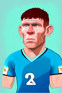 James Milner English football player cartoon 2d