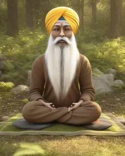 guru nanak dev ji meditating in the forests