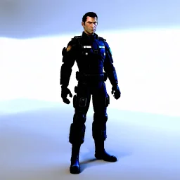 ps3 graphic, military, male, sci fi, game character, full body, t-pose, 3d render