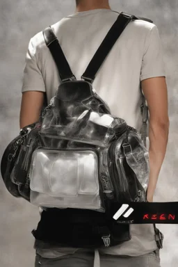 back pack, transparent, sci fi, punk, color, neon