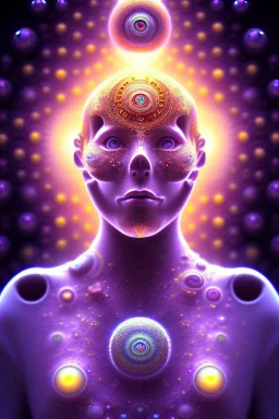 meditation, third eye, universe, fourth dimension, fractal, realistic, 8k, high quality, extreme detail, symmetrical, chakra, human