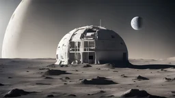 Un bâtiment sur la lune.