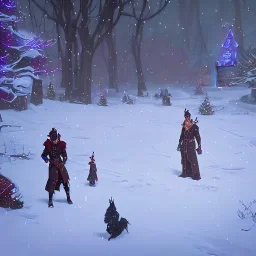 A snowy warlock Christmas festivities