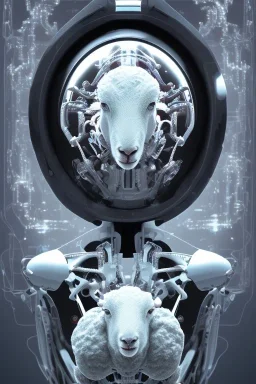 sheep brain cyborg, matrix style