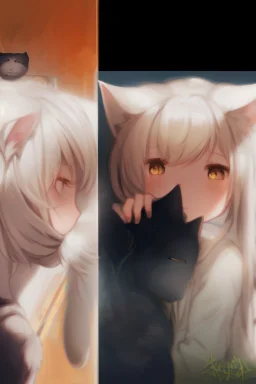 the cat's mother's attention to him in cleanliness by removing the hair of the head as if he was a Created small cat bald person with hair behind the head and ears and for hair from the right side of the head is long and covered with the rest of the baldness in the other direction This is the indicator that you find on a lot of bald men