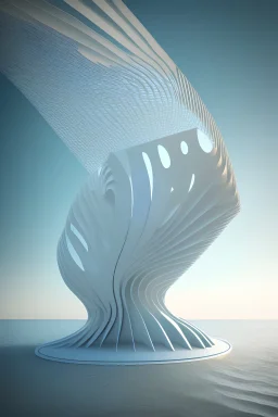 pabellon hecho del concepto de la olas arquitectura