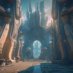 giant labyrinth scifi city, unreal engine 5, 8k resolution, photorealistic, ultra detailed