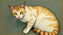 Portrait of a cat by Van Gogh