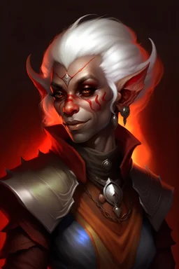 silver haired tiefling