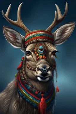 Portrait of a shaman deer