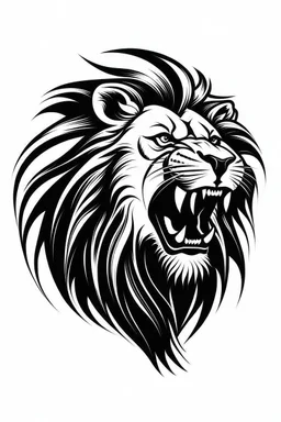 roaring lion ink logo, white background