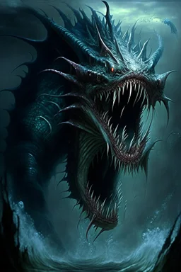 leviathan demon huge seprent monster beast