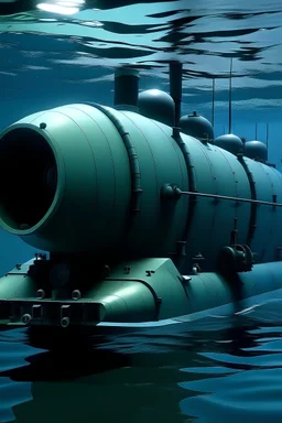 a submarine with speakers on the side