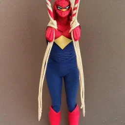 female superhero with macrame