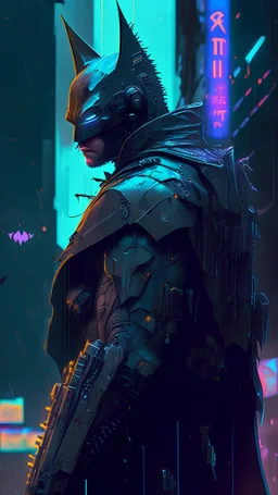 cyberpunk inspired batman