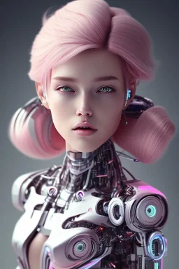 cyborg, pink hair,seven , perfekt, real, dream