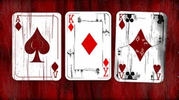 weathered looking playing cards in a vector style