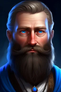 noble priest, full beard, blue eyes