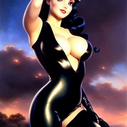 fullbody portrait 'beautiful sexy busty mature SnowWhite(Disney)',wearing black skintight latex suit,hyperrealistic skin,Hyperrealistic Big eyes,painting by gaston bussiere, greg rutkowski, yoji shinkawa, yoshitaka amano, tsutomu nihei, donato giancola, tim hildebrandt, oil on canvas, cinematic composition,sharp image, extreme detail,((fit full head inside picture)),32k