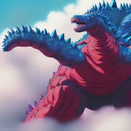 Godzilla destrói Tóquio, hiper detalhado, hiper realista, vallejo, wlop,artgerm, rossdraws