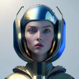 woman, rounded face, blue, round helmet, decorative color feathers, retro futuristic, latex coat, soft color, highly detailed, art stations, concept art, smooth, unreal engine 5, god rays, ray tracing, RTX, lumen lighting, ultra detail, volumetric lighting, 3d, finely drawn, high definition, high resolution.