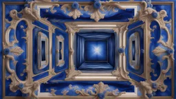 recursive reflections trompe l'oeil sapphire