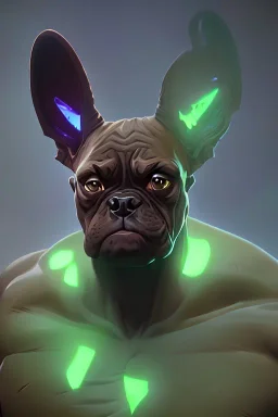 alien french bulldog musculature hulk body HD strong french bulldog hulk marvels Warcraft