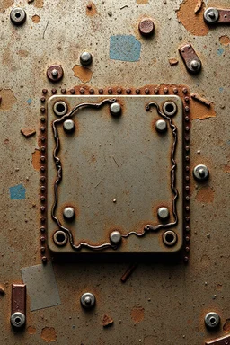 create me top down cartoonish image of metal scrap