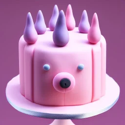 pastel pink kawaii cake