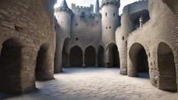 inside the castle courtyard