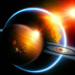 planet and suns