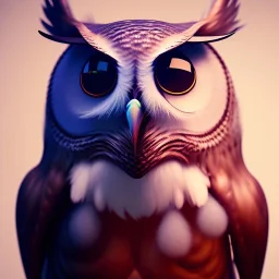 Badass Owl, macro lens blur, photorealistic,studio lighting, sharp focus, unreal engine 5, octane render