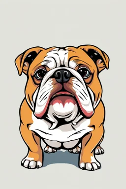 bulldog in the style of popart