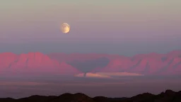 full moon over the valley