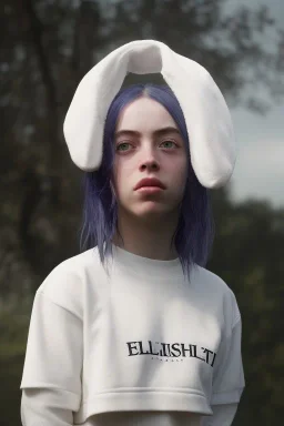 Billie Eilish, underpants, white socks, pale skin, high detail, realistic, 8k, not to be distinguished from a photo