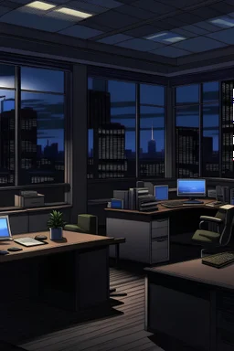office scene night quality detailed