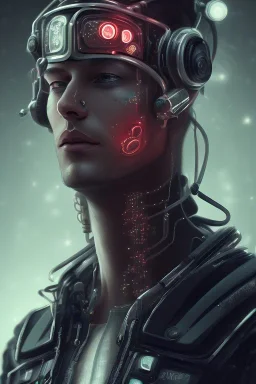 cyberpunk, head, men, portrai