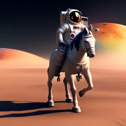 Riding horse astronaut mars unreal engine 5, octan render