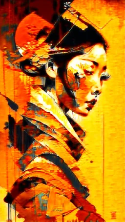 abstract art chinese women