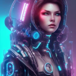 cyberpunk, head, women, portrai, tron