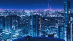 Clear Focus, High resolution, Cyberpunk skyline, comic style