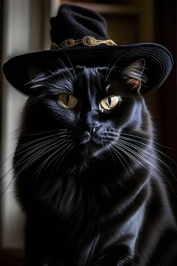a evil black cat witch