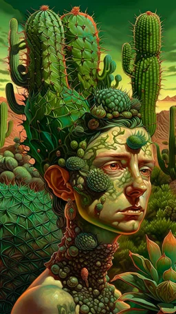 Busch painting style nightmare, detailed face features, sharp eyes, soft skin, by Daniel Merriam, by Albrecht Altdorfer, surreal, abstract, half alien, half woman, cactus growing Modifiers: fantasy intricate very attractive beautiful Unreal Engine hdr cinematic postprocessing pencil sketch black ink Craig Rutkowski more Magic Prompt A surreal fantasy portrait of a hypercomplex cactus sylph with a perfectly symmetrical face, featuring sharp, piercing eyes and impossibly soft skin