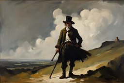 newry highwayman, brigand, rogue, William orpen style, oil painting,