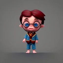 tiny cute {harry potter} toy, standing character, soft smooth lighting, soft pastel colors, skottie young, 3d blender render, polycount, modular constructivism, pop surrealism, physically based rendering, square image