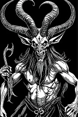 A goat black metal 2d full body