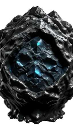 A black stone called a voidstone it should have a blue center, it is rough and jagged, D&D art style