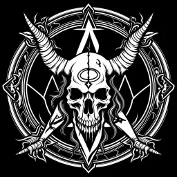 An occult symbol of the evil, Satanist and Nazi fundo background white draw black