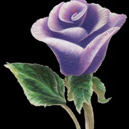 purple flower, greeting card illustration