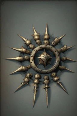 circle with 4 spikes amulet